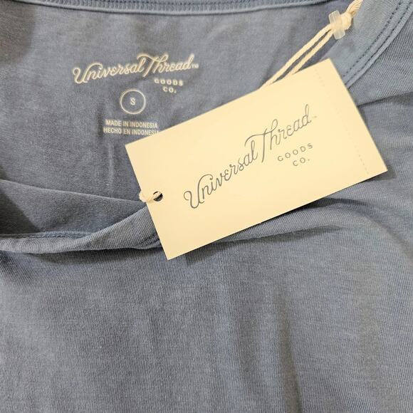 Universal Thread T-Shirt Puff Short Sleeves Womens Size S Blue New - Picture 6 of 7